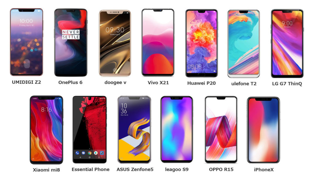 【比較】ノッチ付きスマートフォン大全｜最新のノッチスマホを13種紹介