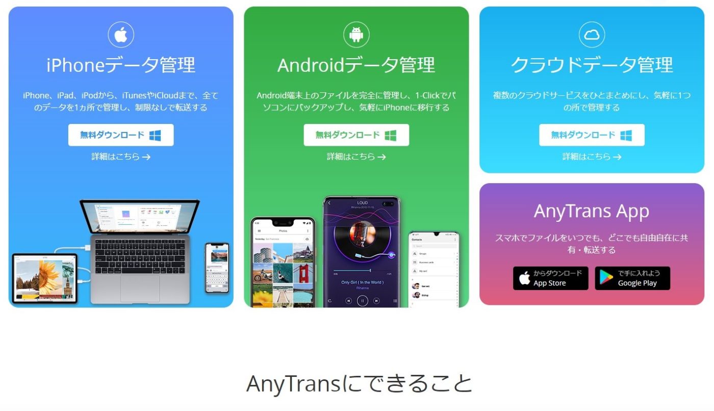 Iosデバイスの総合管理ソフト Anytrans がなかなか使いやすい